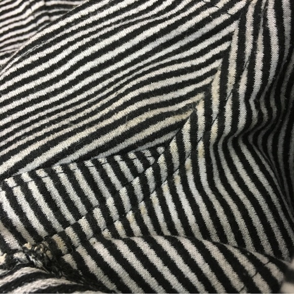 TULLE Jacket Blazer Stripe 3/4 Ruched Sleeve Stretchy Minimalist Classic Size XS - Picture 14 of 15